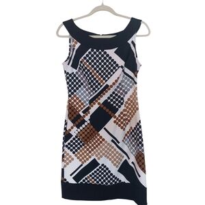 Connect Apparel Dress‎ Women's Size 6 Geometric Print Dress Sleeveless Stretch